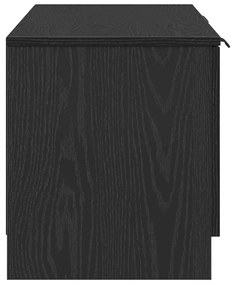 Armário de TV vidaXL - Carvalho Preto - 140x35x40 cm - Feito de Madeir