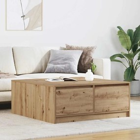 vidaXL Mesa de centro com gavetas 100x100x40 cm carvalho artesanal
