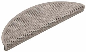 Tapetes escada adesivos aspeto sisal 30 pcs 56x17x3 cm prateado