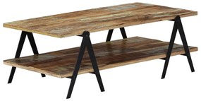 Mesa de centro 115x60x40 cm madeira recuperada maciça