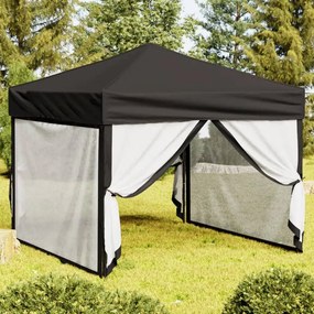 Tenda para festas dobrável com paredes laterais 3x3 m preto