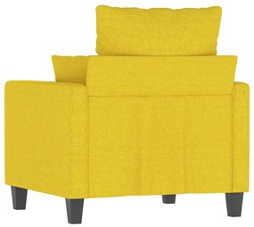 Poltrona Terra - Em Tecido - Cor Amarelo - 78x77x80 cm - A Poltrona Te