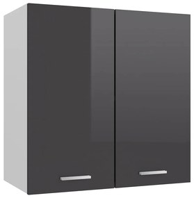 vidaXL Armário de parede “Lyon” 60x31x60 cm cinza brilhante