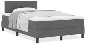 Cama Box com Colchão Cinza Escuro 120x200 cm Tecido