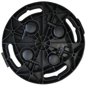 Carrinho para plantas com rodas diâmetro 30 cm 170 kg preto