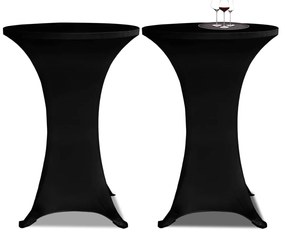 Toalha de Mesa elástica Ø70, Preta / 2 peças