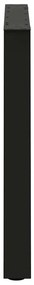 Pernas para mesa de jantar em V 3 peças, preto, 80x(72-73,3) cm, aço