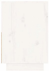 Mesa de cabeceira 60x34x51 cm madeira de pinho maciça branco