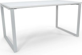 Secretária De Escritório Pé Fechado 1200x800x750mm Jepa40 Cinza/Branco