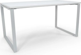 Secretária De Escritório Pé Fechado 1200x800x750mm VIENA Cinza/Branco