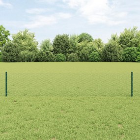 Postes de Cerca vidaXL 5 pcs U-Channel Verde 40 cm Aço