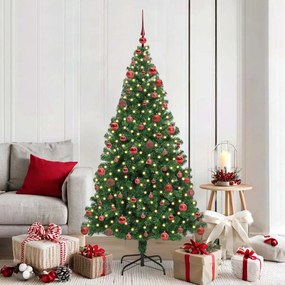 vidaXL Árvore de Natal Artificial Verde 180 cm PVC, Aço e Plástico