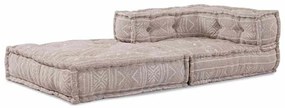 Puff Modular Marrom Claro 70x70x54 em Tecido