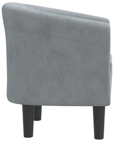 Poltrona veludo cinzento-escuro