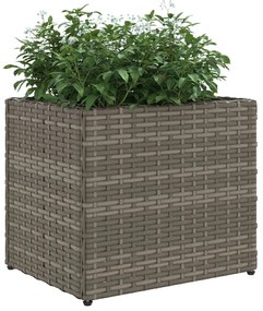 Vaso/floreira de jardim 36x30x32 cm vime PE cinzento