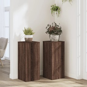 vidaXL Suportes p/ plantas 2pcs 30x30x70cm derivados de madeira