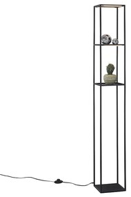 Candeeiro de pé design preto com LED e dimmer tátil - Jitske Clássico / Antigo