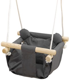AIYAPLAY Baloiço para Bebés de 9-36 Meses com Cordas Ajustáveis e Assento Acolchoado 40x40x110-180 cm Cinza Escuro
