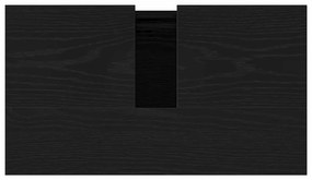 Armário de Pia de Banheiro Carvalho Preto 58x33x60 cm Madeira Engenhei