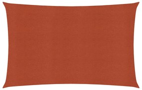 Para-sol vela retangular 160 g/m² 3,5x5 m PEAD terracotta