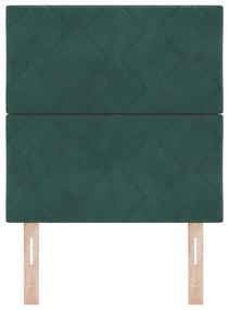 Cabeceira de Veludo de Blocos de Diamante Verde Escura vidaXL 80 cm, C