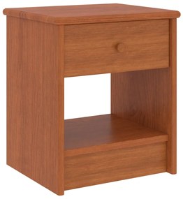 vidaXL Mesa de cabeceira 35x30x40 cm pinho maciço castanho mel