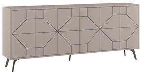 Aparador "Dune" - 184x77.4x35 cm - Moka Claro - Design Moderno e Sofis