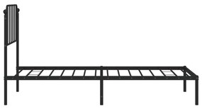 Estrutura de cama com cabeceira 90x190 cm metal preto