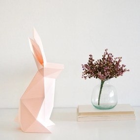 Rabbit - DIY Colour Paperlamp - Soft Pink