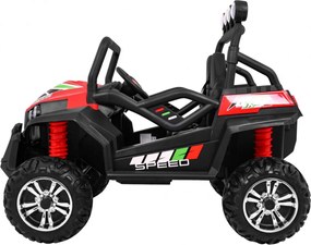 Carro elétrico para Crianças 2 Lugares Grand Buggy 24V 4x4 LIFT STRONG Rodas Espuma EVA, Assento couro ecológico Vermelho