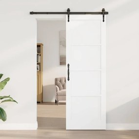 vidaXL Porta Interior "ORKDAL" Branca 73.5x211x4 cm Madeira Sólida de Pinheiro