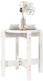 Mesa de centro Ø 42,5x45 cm madeira de pinho maciça branco