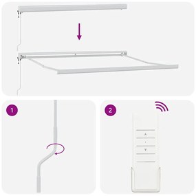 Toldo Retrátil Automático Listrado Vermelho e Branco 350x250 cm