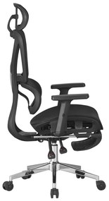 Cadeira de escritório LORRIS, alto, ergonômico, rede e assento preto