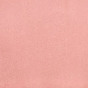 Estrutura de cama 140x190 cm veludo rosa