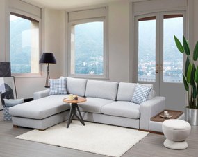 Sofá de Canto Loop – Cinza Claro – 332 cm x 194 cm