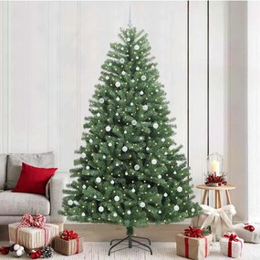 vidaXL Árvore de Natal Articulada Artificial Verde 240 cm PVC e Metal