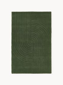 Tapete em lã artesanal com relevo Mason