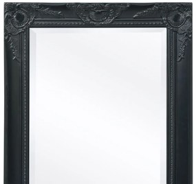 Espelho de parede, estilo barroco, 100x50 cm, preto