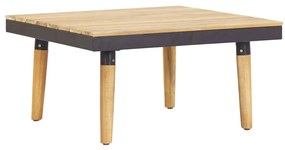 7 lugares conjunto lounge jardim + almofadões acácia castanho