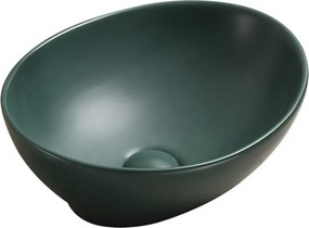 Mexen Elza lavatório de bancada 40 x 33 cm, verde escuro fosco - 21014047