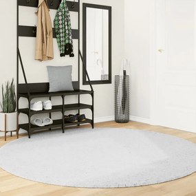 vidaXL Tapete de pelo curto OVIEDO Ø 200 cm cinzento