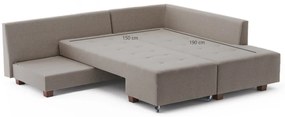 Sofá-Cama de Canto Manama – Creme – 280x85x206 cm