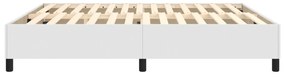 Estrutura de cama 160x200 cm couro artificial branco