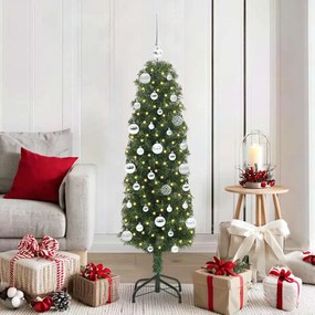 vidaXL Árvore de Natal Artificial Verde 150 cm PVC e Aço e Plástico