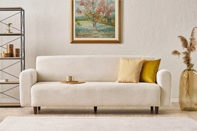 Sofá de 3 Lugares Noya – Creme – 220x87x70 cm