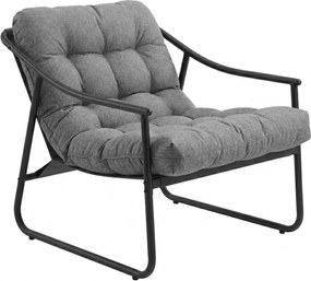 Outsunny Poltrona de Jardim Cadeira de Jardim com almofada de assento removível Poltrona lounge com apoio de braço, suporta até 120 kg Cinza escuro | Aosom Portugal