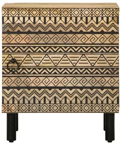 Mesa de cabeceira 40x33,5x46 cm madeira mangueira áspera maciça