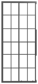 Cabine de duche ESG opaco 80x70x180 cm preto