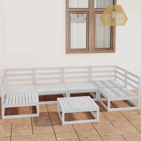 vidaXL 7 pcs conjunto lounge de jardim pinho maciço